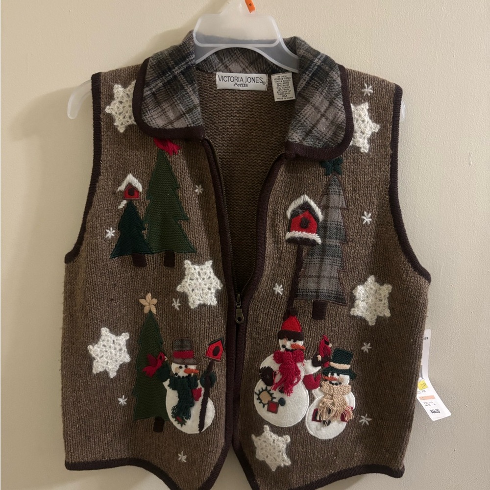 Victoria Jones Woman Brown Festive Vest